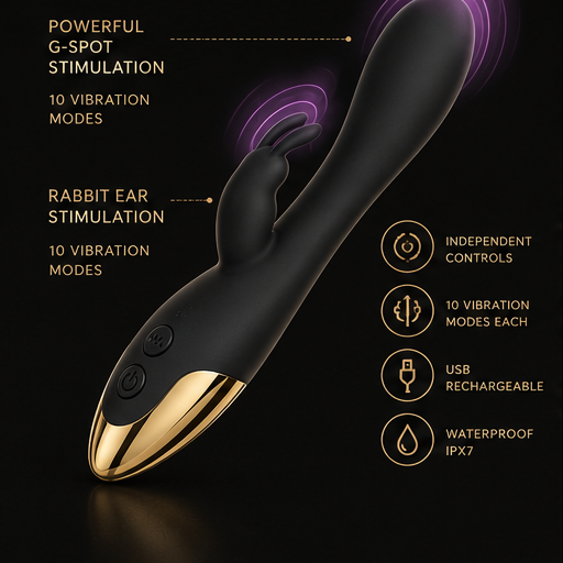 Vice After Dark™ Dual Temptation Rabbit Vibrator