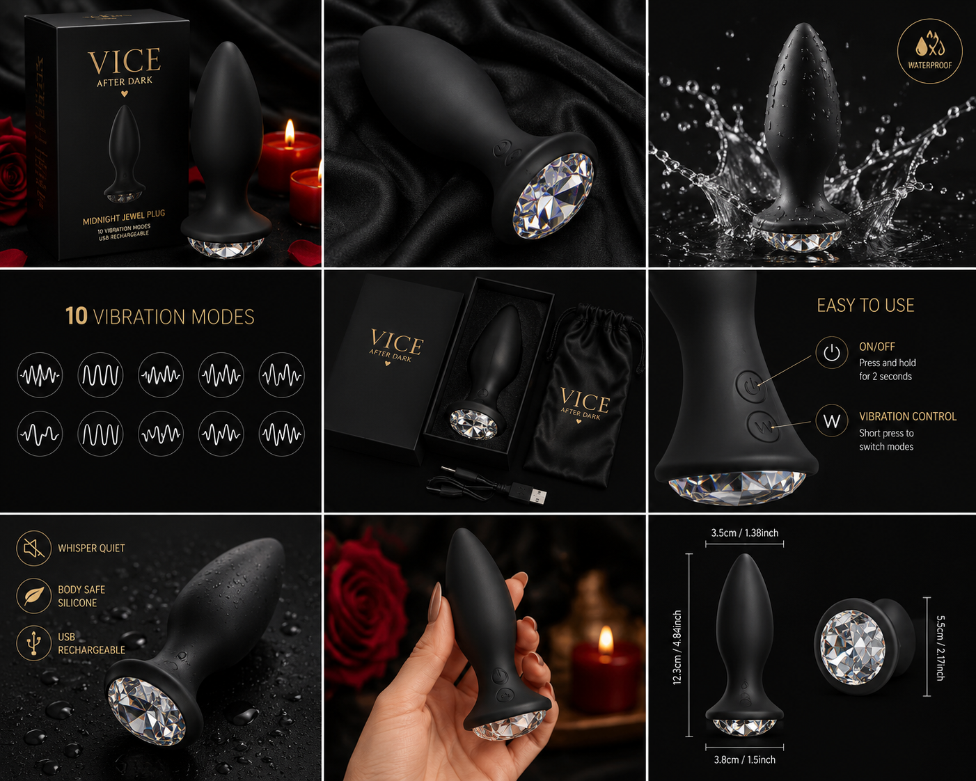 Vice After Dark™ — Midnight Jewel Plug